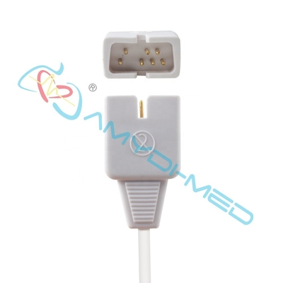 DB9-7P Plug Style Amydi-med SpO2 Probe Compatible for Nellcor Neonatal Adult Medaplast Disposable Sensor in Grey Cable