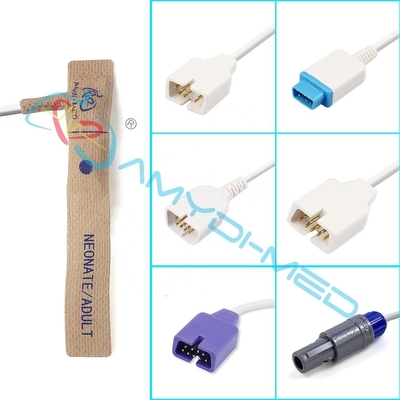 DB9-7P Plug Style Amydi-med SpO2 Probe Compatible for Nellcor Neonatal Adult Medaplast Disposable Sensor in Grey Cable