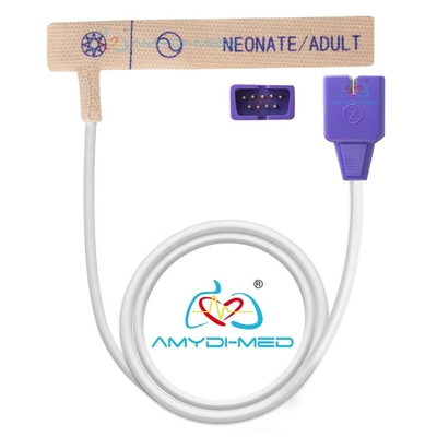 ISO 13485 Certified Medic Consum Compatible for Nellcor Max DS-100a Spo2 Sensor Disposable Non-Woven Adult Neonatal Spo2 Probe