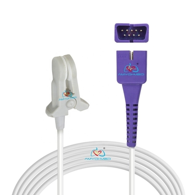 9 Pin Reusable TPU Cables Nellcor Ear Pulse Oximeter OxiMax DS100A