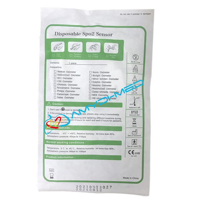 9Pin Connector Disposable Spo2 Sensor Nihon Kohden PVC Disposable Pulse Oximeter