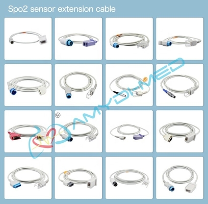Medical Consumables SpO2 Adapter Cable Colin 14P 2.4m Pulse Oximeter Connector