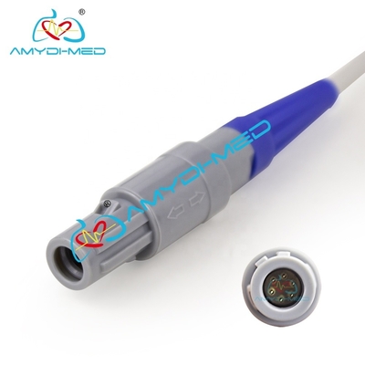 Grey TPU 6 Pin 40 Degree SpO2 Adapter Cable Pulse Oximeter Connector For Mindray PM9000 And Nellcor DB9