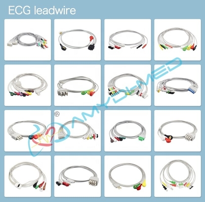 Holter Recorder ECG Patient Cable With 10 Lead Snap Holter Class I Instrument