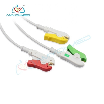 Medical Accessories 3 Lead ECG Cable With Leadwire For Patient Monitors
