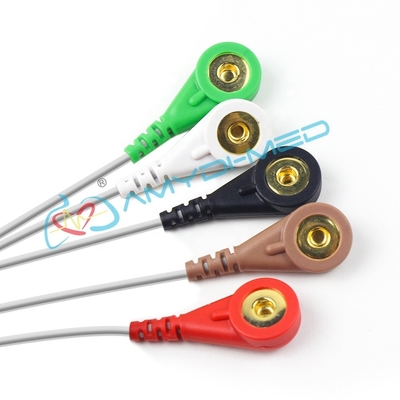 2.4 Meter Ecg Cable 3 Lead Eco Friendly High Precision For Mindray