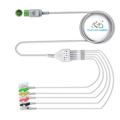 Medical Spacelabs Ecg Cable Round 17P 5 Clip For Hospital Healthcare