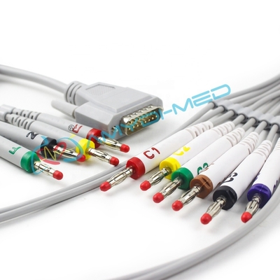 Biocare Dongjiang Edan Ekg Cords 10 Lead With Chest Suction And Limb Clamp ECG Electrodes