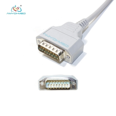 2.4M EKG Cable 10 Lead 15 Pins AHA ECG Cable With Leadwires For GE MAC500 GE MAC1200
