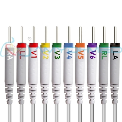 2.4M EKG Cable 10 Lead 15 Pins AHA ECG Cable With Leadwires For GE MAC500 GE MAC1200