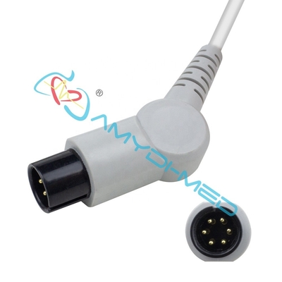 Round 6P ECG Cable And Leadwires SPACELABS Customized 5 Lead Ecg Cable