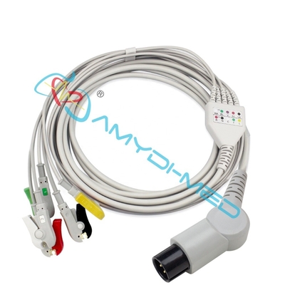 Round 6P ECG Cable And Leadwires SPACELABS Customized 5 Lead Ecg Cable