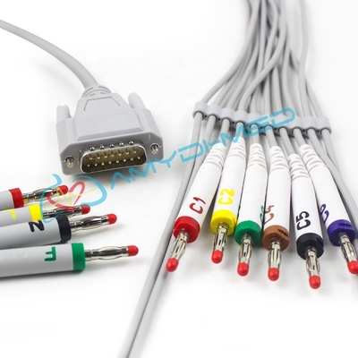 Medical Consumables Ekg Cable Customized 10 Lead Bionet ECG Cable