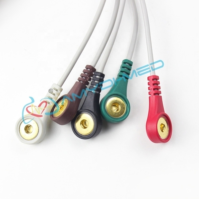 BCI 6Pin Ecg Cables And Leadwires Medical 5 Lead Ecg Cable Lightweight