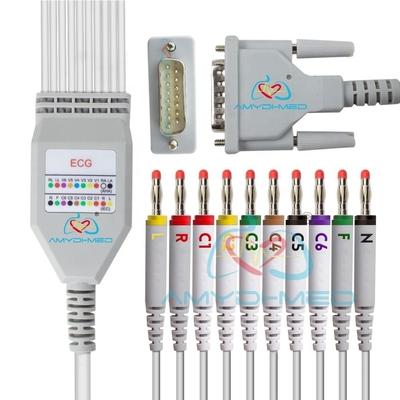 Schiller Hellige ECG Cable 10 Lead Hospital Ekg Lead Wires Medical Accessories