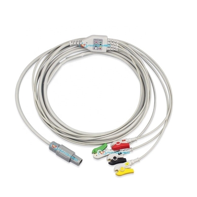 TPU Coated ECG Cables And Leadwires Mindray 5 Lead Ecg Cable Easy Connection