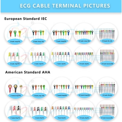 TPU Coated ECG Cables And Leadwires Mindray 5 Lead Ecg Cable Easy Connection