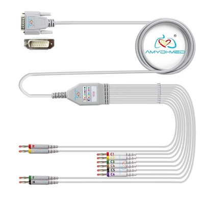 Class I Edan Smart SE3 10 Lead Ekg Wire With Leadwires 15Pins IEC Banana 4.0