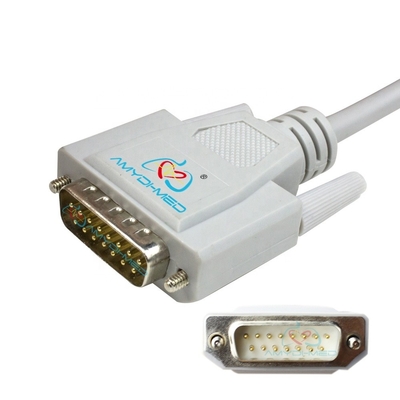 Class I Edan Smart SE3 10 Lead Ekg Wire With Leadwires 15Pins IEC Banana 4.0