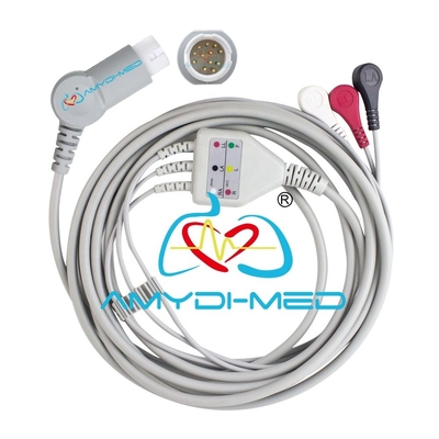 Medical ECG Cables And Leadwires Philips 3 Lead Ecg Cable Newtech M1280A M1722A HP