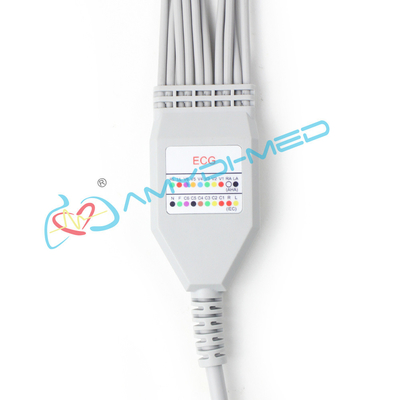 Medical Device Suppliers Ekg Cable Grey Banana 4.0 15Pin 10 Leads Ekg Cord