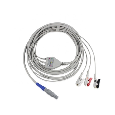 8 Pin 3 Lead Clip ECG Cables And Leadwires ECG Cable With Leadwire For HUNTLEIGH SC1000
