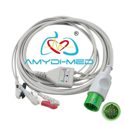 2.4m Round 17P ECG Adapter Cable Reusable Designs Medical Accessories