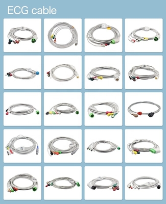 Mortala H3 ECG Holter Cable 5 Lead Snap AHA Holter Lead Wires Medical Materials