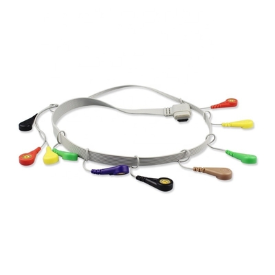 Holter Recorder ECG Patient Cable With 10 Lead Snap Holter Class I Instrument
