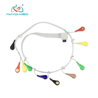 Holter Recorder ECG Patient Cable With 10 Lead Snap Holter Class I Instrument