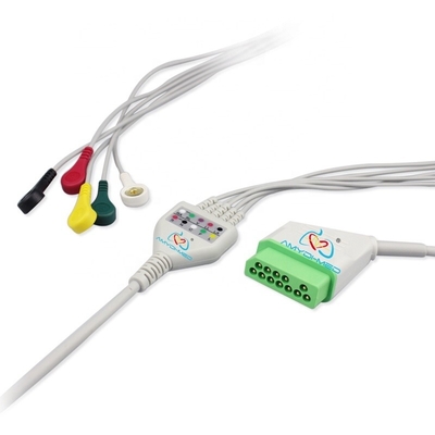 Quick Connect Ge 5 Lead Ecg Cable Non Interfering Material Safety Customization