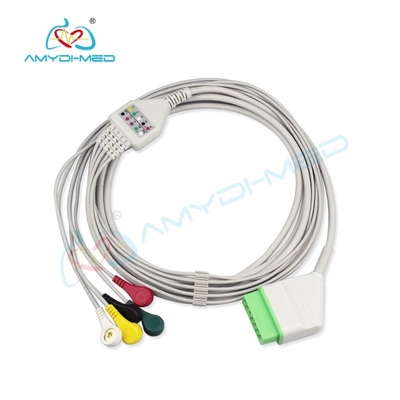 Quick Connect Ge 5 Lead Ecg Cable Non Interfering Material Safety Customization