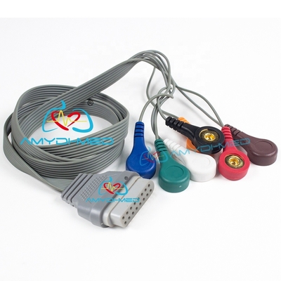 7 Leads Snap 16 Pin Edan ECG Cable SE-2003/SE2012 Holter Ecg Cable