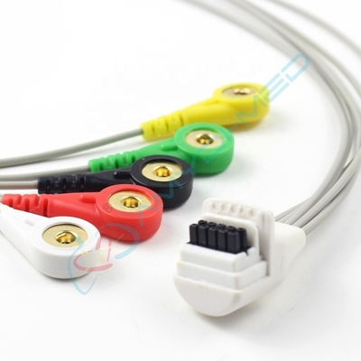 Mortara H5 ECG Holter Cable Compatible Aha 5 Lead 10 Pin Holter Lead Wires