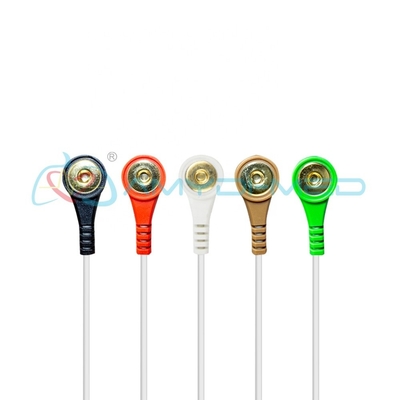 Hospital SPACELABS ECG Cable With Leadwire Round 17P 5 Lead Snap OEM