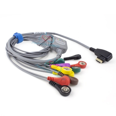 Patient ECG Holter Cable DMS 300-3A/4A/4L 19 Pins 10 Lead AHA Snap Holter Lead Wires