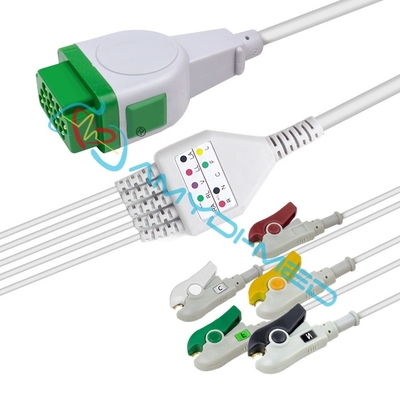 11P 5 Leads ECG Cable With Leadwire GE-MARQUETTE Solar 8000 Dash1 000 TPU