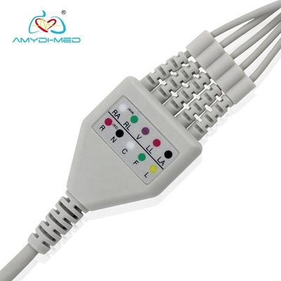 11P 5 Leads ECG Cable With Leadwire GE-MARQUETTE Solar 8000 Dash1 000 TPU
