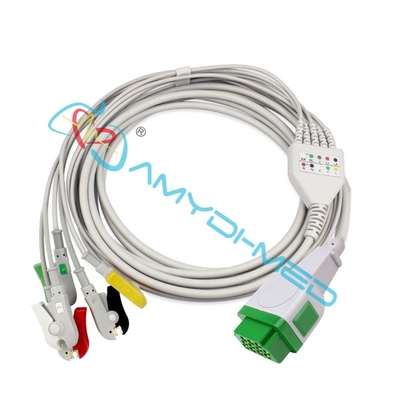 11P 5 Leads ECG Cable With Leadwire GE-MARQUETTE Solar 8000 Dash1 000 TPU