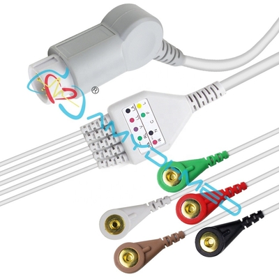 Philips Newtech 5 Lead Ecg Cable Round 12P Customizable With Tpu Jacket