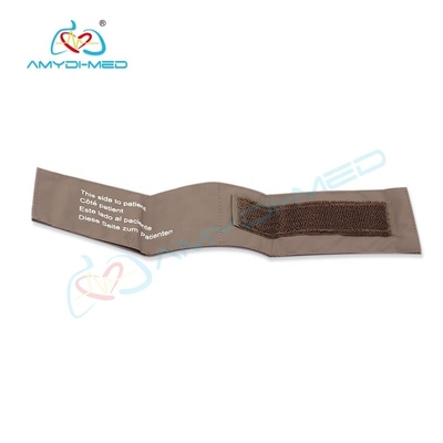 Class I Surgical Supplies Reusable Adult Nibp Cuff PU Brown Bladder PU 11cm Neonatal Nibp Cuff