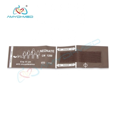 Class I Surgical Supplies Reusable Adult Nibp Cuff PU Brown Bladder PU 11cm Neonatal Nibp Cuff