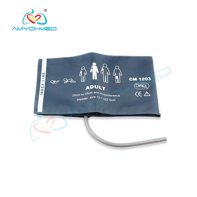 Nylon PU Adult NIBP Cuff 35cm Arm Circumference Single Tube Adult Blood Pressure Cuff