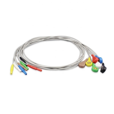 MEIGAOYI Compatible Ecg Cable Din Type 1.35-1.6Mm 7 Lead Snap Holter Recorder Ecg Lead Wires