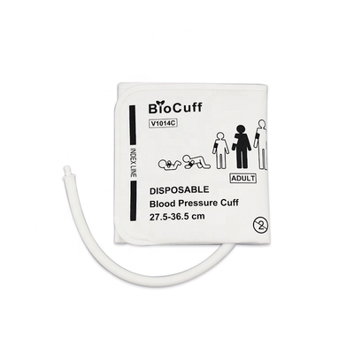 Adult Disposable NIBP Cuff Single Tube 36.5cm Non Woven Adult Nibp Cuff