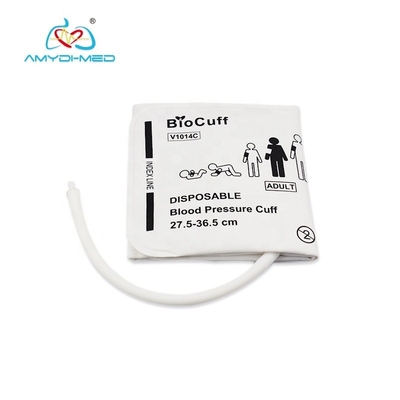 Adult Disposable NIBP Cuff Single Tube 36.5cm Non Woven Adult Nibp Cuff