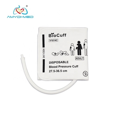 Adult Disposable NIBP Cuff Single Tube 36.5cm Non Woven Adult Nibp Cuff