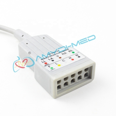 Spacelabs 90496 ECG Trunk Cable Round 17 Pin 5 Lead Ekg Trunk Cable Ultraviolet Light