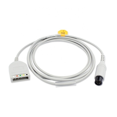 Medical ECG Truck Cable 5 Lead Yoke Grey 3 Years TPU ECG Cable for Medical Materials Accessories