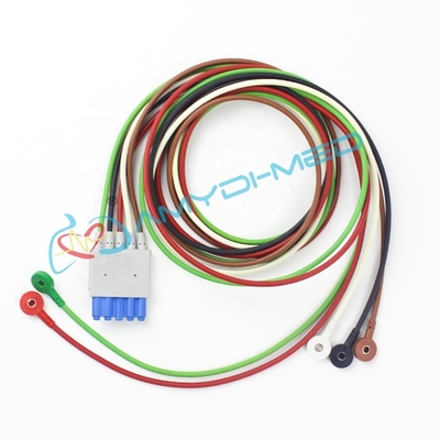 AAMI Ecg Electrode Cable 3 Lead Holter Clip 0.9 Meter For CardioLife AED